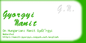 gyorgyi manit business card